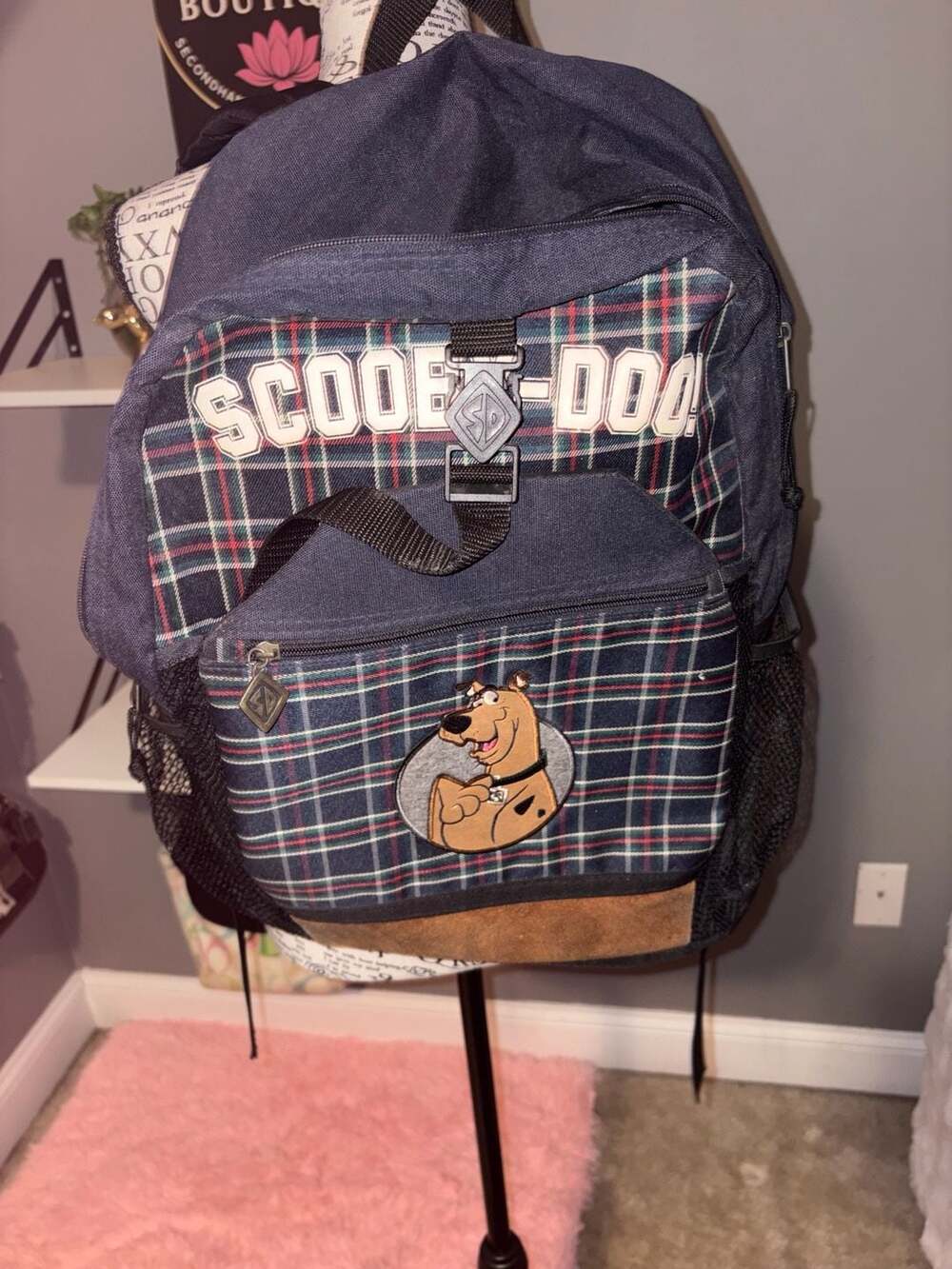 Vintage 2000 Cartoon Network Scooby-Doo Plaid Backpack